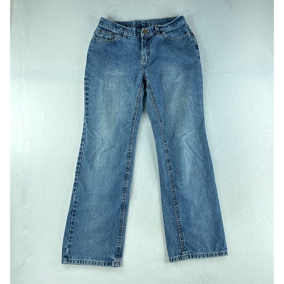 Riveted By Lee Womens Jeans Blue Size 32x31 Mid Rise Bootcut Medium Wash Denim - Picture 1 of 10